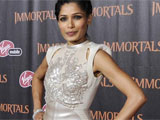 freida pinto in india to promote documentary on women empowerment