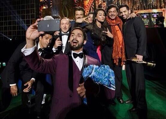 This image was posted on Twitter by @shahidkapoor Kevin Spacey stars in Bollywood and Oscar celeb selfies