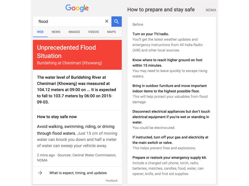 Google Now Offers Flood Alerts in India