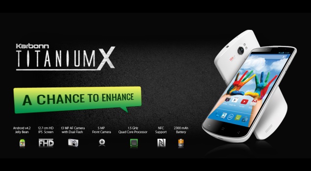 Karbonn Titanium X quad-core phablet with 13-megapixel camera listed online