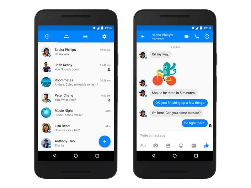 Facebook Messenger for Android Gets Material Design Revamp
