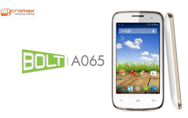 Micromax Bolt A065 With 4-Inch Display, Android 4.4.2 KitKat Goes Official