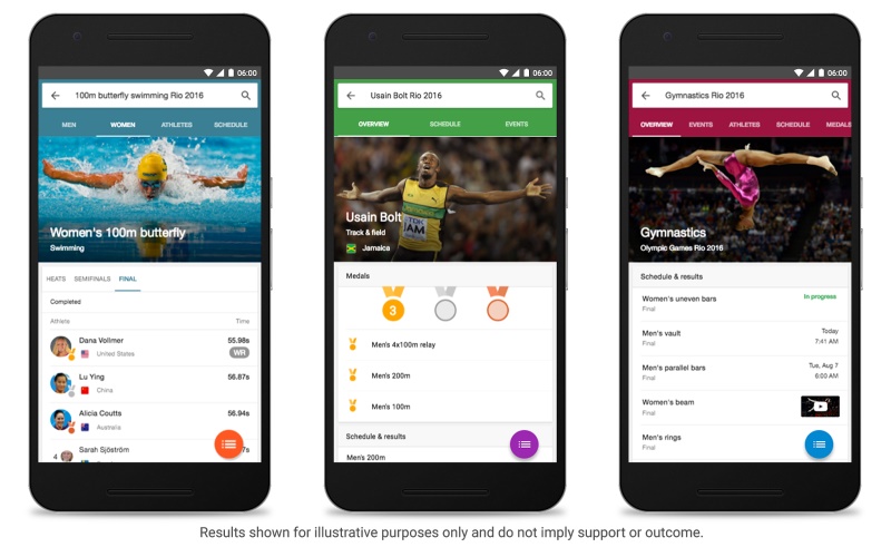 Rio 2016 Olympics: Google to Showcase Events, Results, and More in Search