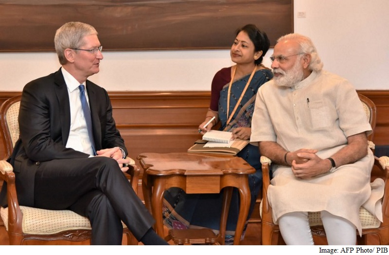 Apple CEO Tim Cook Discusses India Manufacturing, Retail Plans With PM Modi