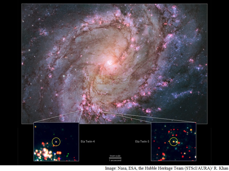 Five Super-Sized Stars Discovered in Other Galaxies