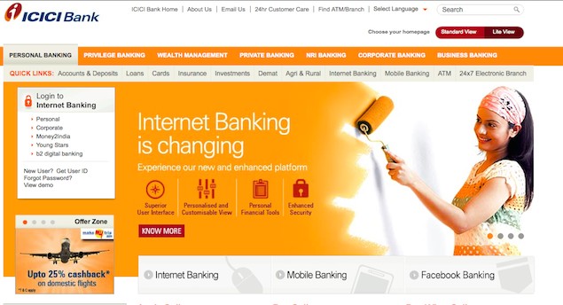 personal banking online banking services icici bank
