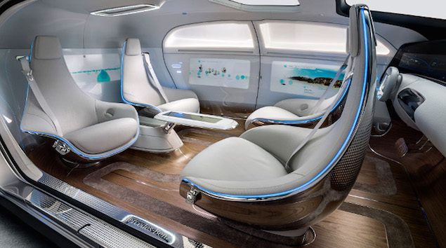 Mercedes F 015 Luxury in Motion concept car at CES 2015