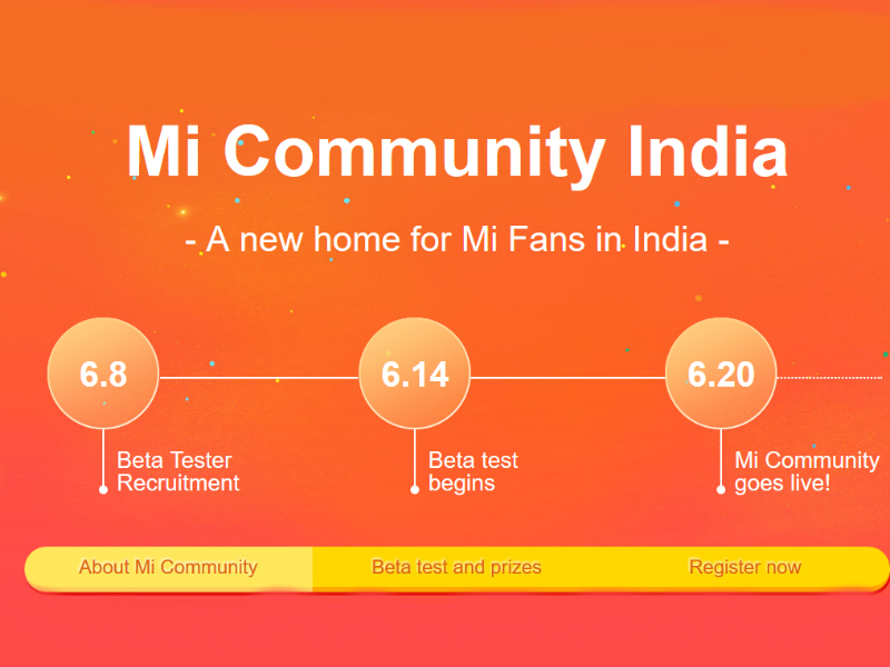 Xiaomi Mi Community for India to Launch on June 20