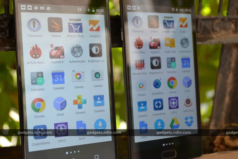 Moto X Play (left) and OnePlus 2