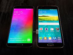 Samsung Galaxy S5 Prime Tipped to Feature Ultra-Slim Bezels in Leaked Image samsung_galaxy_f_front_black_bezels_with_galaxy_s5_phonearena_small.jpg
