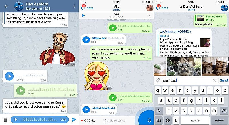 Telegram Update Brings Improved Voice Messages, Secret Chats, and More