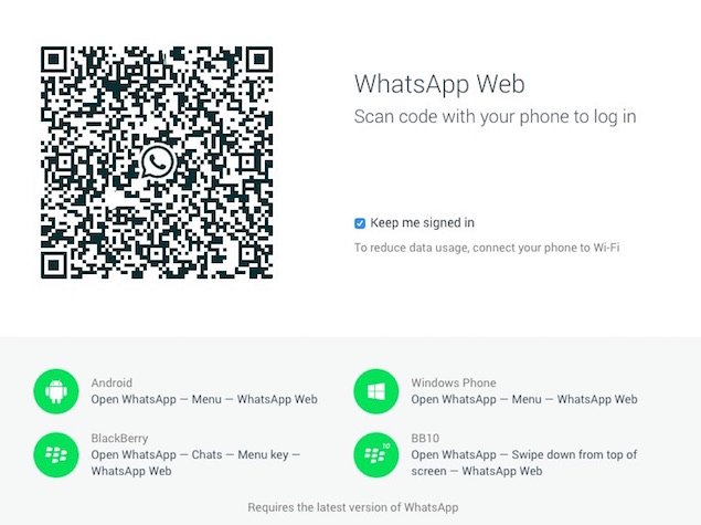 WhatsApp Now Available via Your Desktop Browser -NDTV