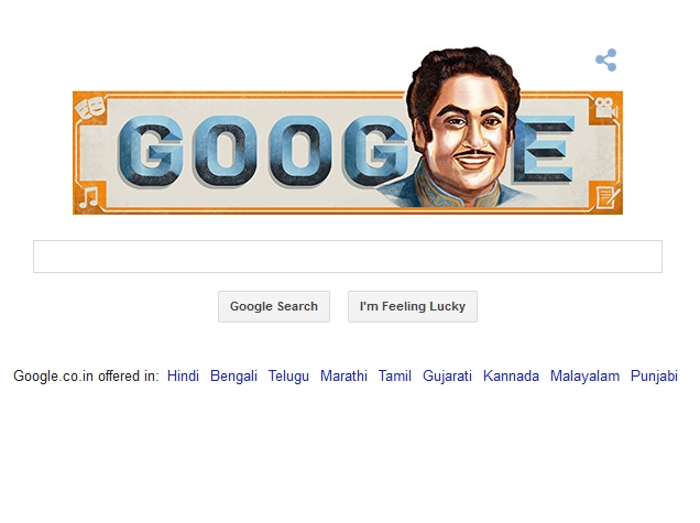 Kishore Kumar's 85th Birth Anniversary Celebrated With Google Doodle