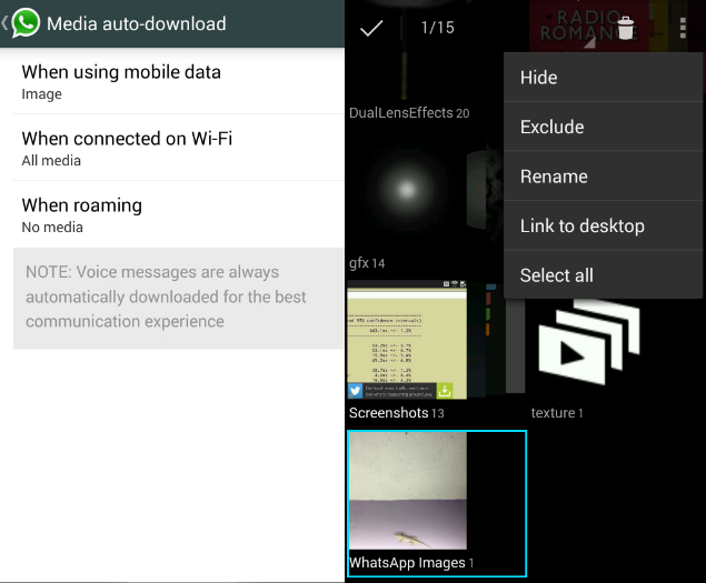 How to Stop Auto Downloading and Saving of Pictures, Videos and other Media on Whatsapp for Android