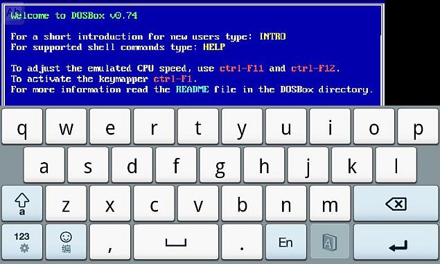 make a file in dosbox on android