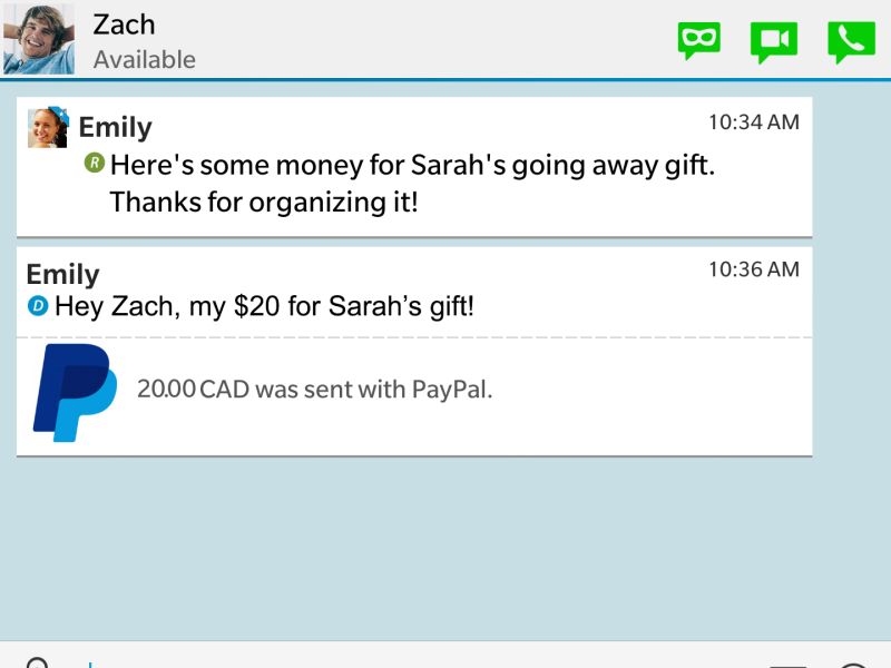 BBM Now Lets Users Send and Receive Money via PayPal ...