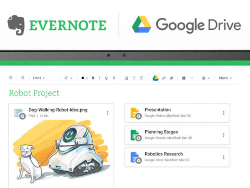 Evernote Gets Google Drive Integration on Chrome and Android