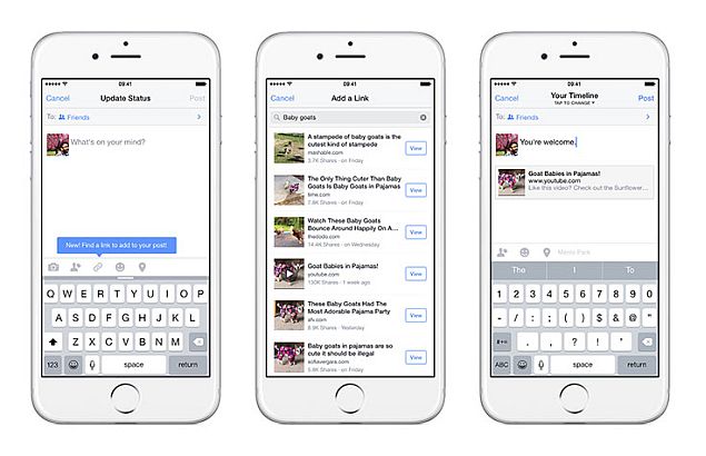 Facebook for iOS Now Lets Users Share Web Links Without Leaving the App