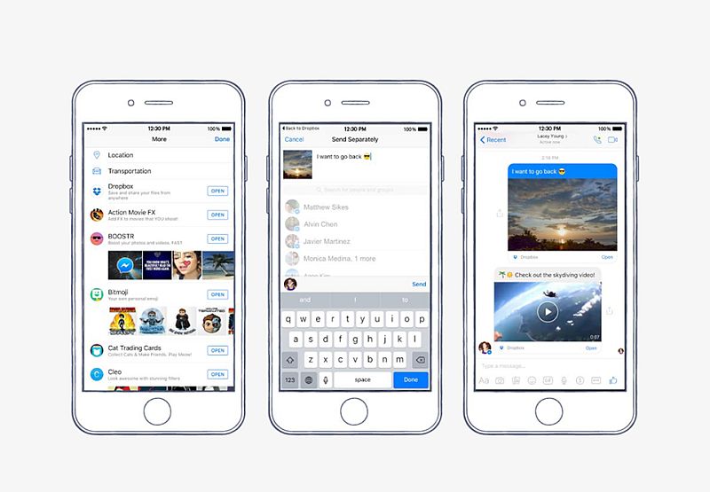 Facebook Messenger Gets Dropbox File Sharing, Video Chat Heads