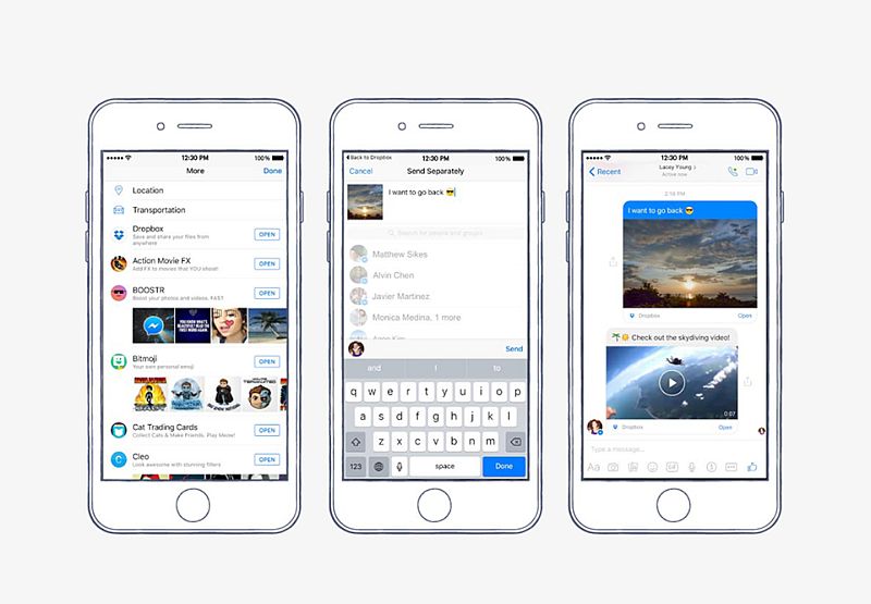 Facebook Messenger Gets Dropbox File Sharing Video Chat Heads Technology News