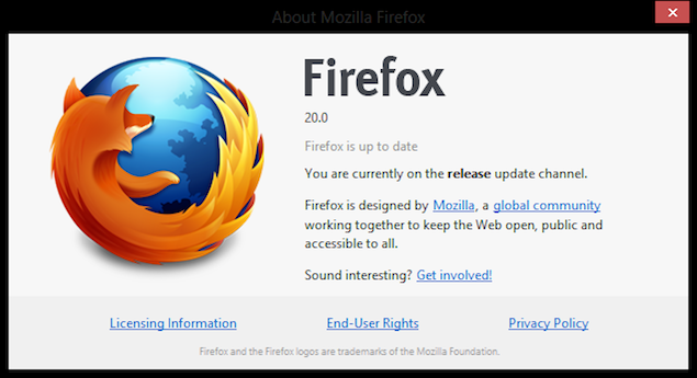 Mozilla Firefox 20 brings enhanced private browsing, new download manager