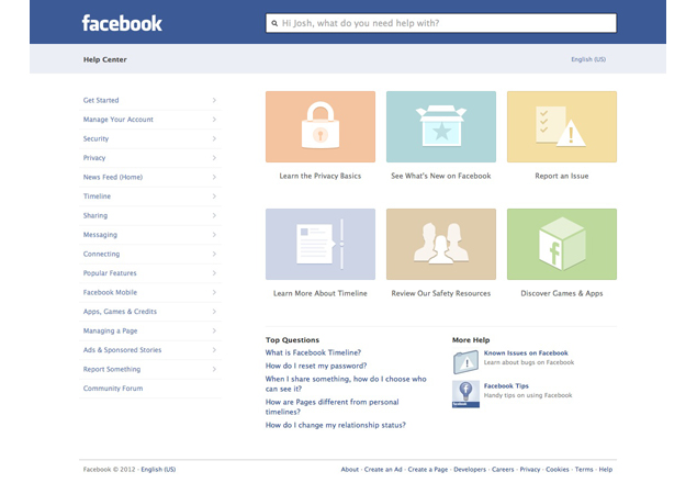 Facebook revamps its help center 