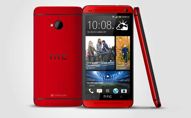 HTC One makes an appearance in 'Glamour Red'