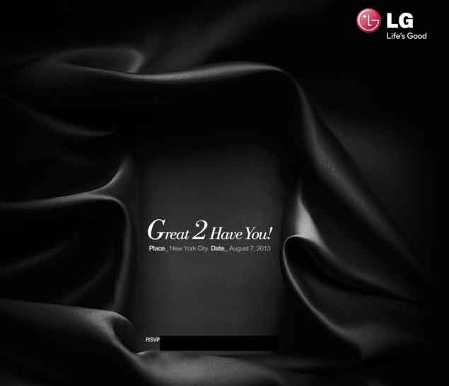 LG Optimus G2 looks set to launch on August 7 in New York
