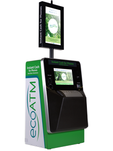 Recycling ATM gives cash for old mobile phones