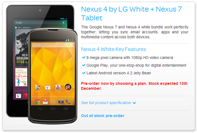 Google Nexus 4 may soon get a white colour option