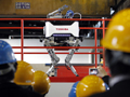 Japan's new nuclear-proof robot gets stage fright