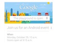 Google cancels October 29 Android event due to Hurricane Sandy