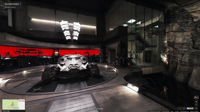 Tour Bruce Wayne's Home and Batcave in Virtual Reality With Google Maps