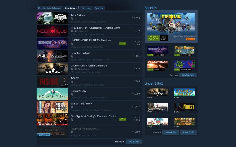 steam store