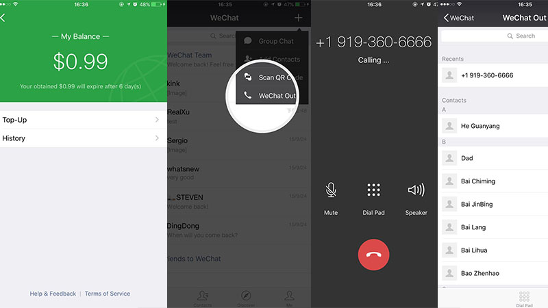 WeChat Now Allow Calls to Mobiles and Landlines.