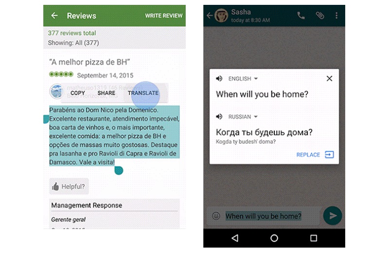Google Translate Powers In-App Translations in Android 6.0 Marshmallow