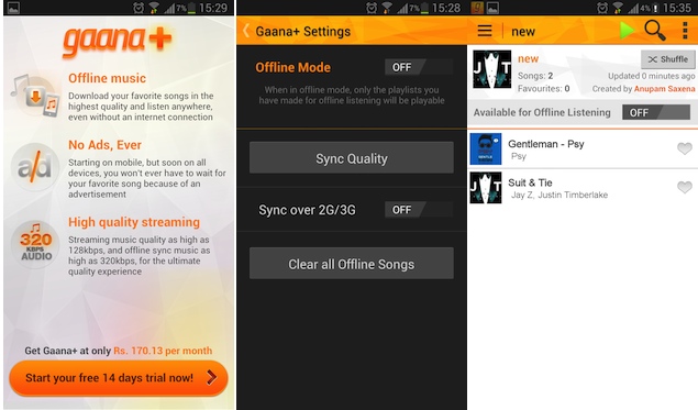 Gaana.com brings Gaana+ premium music service to Android