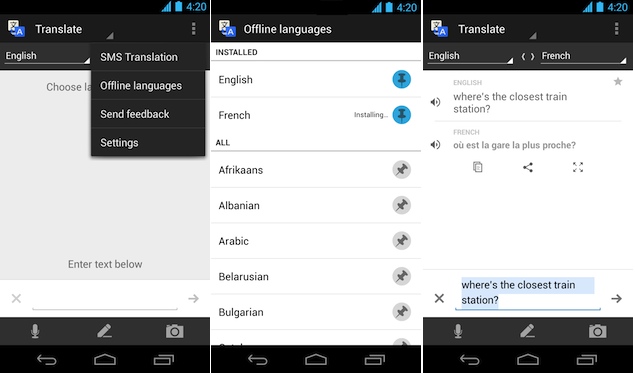 Google Translate Android app now works in offline mode for 50 languages