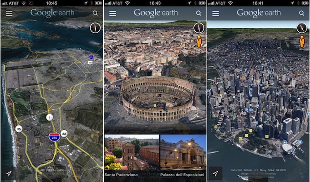 Google Earth for iOS update brings Street View support, updated search and 3D directions