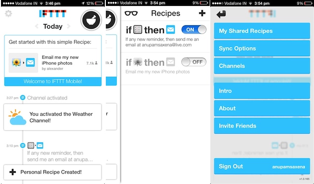 IFTTT iPhone app review