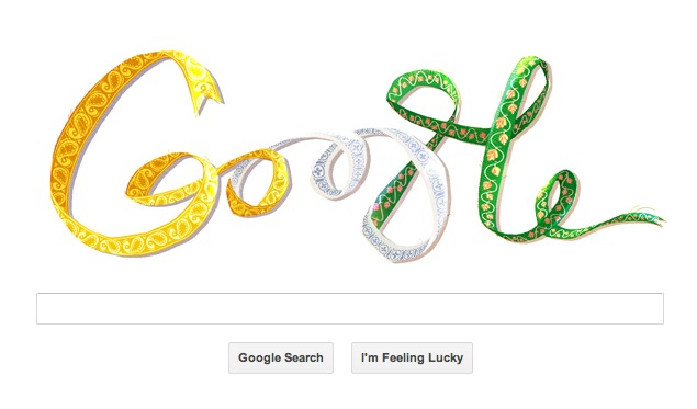 Independence Day India 2013 marked by a Google doodle