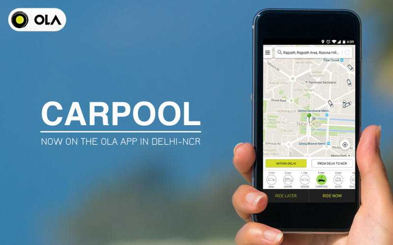 Ola Launches Private 'CarPool' Feature in Delhi NCR Ola Launches Private 'CarPool' Feature in Delhi NCR