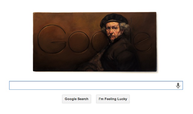Rembrandt van Rijn remembered by a Google doodle