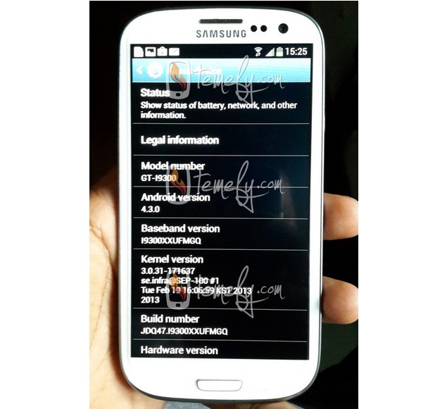 Samsung Galaxy S Iii Running Android 4 3 Build Spotted Online Technology News