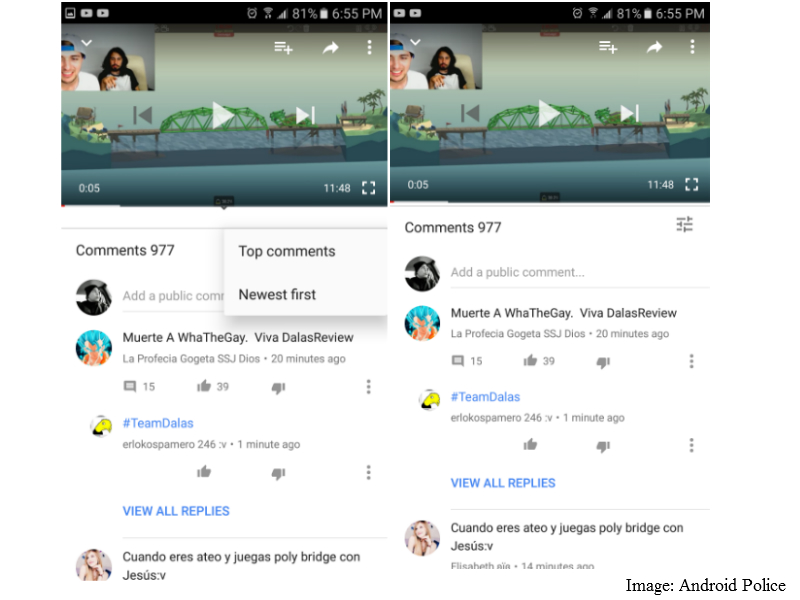 YouTube for Android Testing New Comment UI With Likes, Dislikes, and Replies 