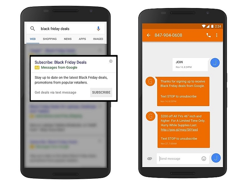 Google Starts Testing SMS-Based Alerts for Shopping Deals