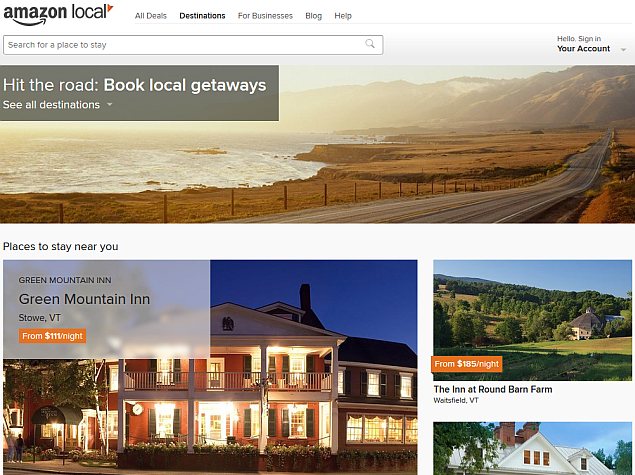 Amazon's New Destinations Will Let You Book Local Getaways