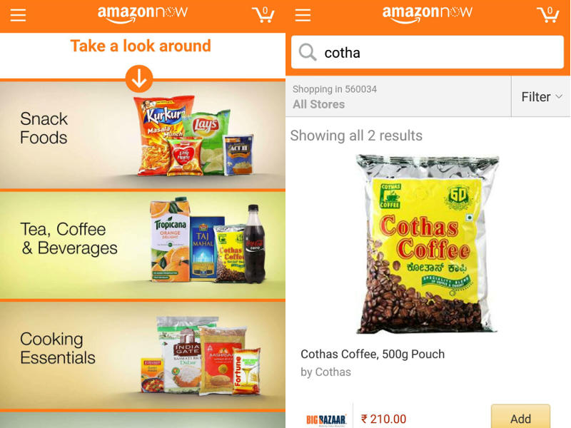 Amazon Now 2-Hour Deliveries Launched in Bengaluru With New App