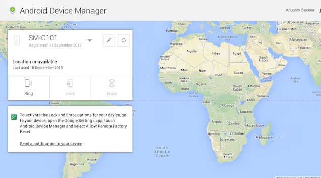 Android Device Manager now allows you to remotely lock your lost device