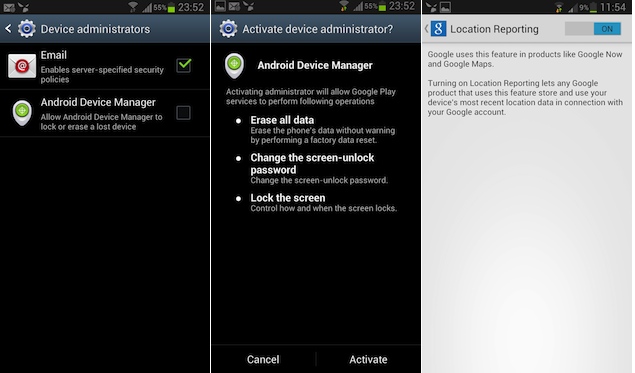 Не открывается android device manager